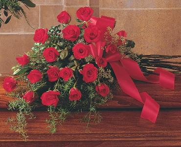 Red Rose Tribute Casket Spray