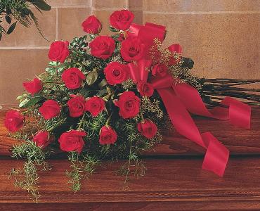 Red Rose Tribute Casket Spray